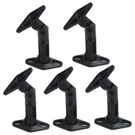 Videosecu 5 Packs Universal Satellite Ceiling Wall Speaker Mount Surround Sound Home Theater Brackets Black 1XZ