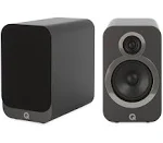 Q Acoustics 3010i Compact Bookshelf Speakers Pair English Walnut - 2-Way Reflex Enclosure Type, 4" Bass Driver, 0.9" Tweeter - Stereo Speakers/Passive Speakers for Home Theater Sound System