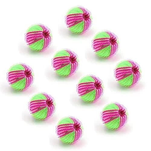 Pet Hair Remover for Laundry Reusable Dryer Balls Washer and Dryer Ball Remove Long Hair Dogs Cats Pets Clothes Washing Machine Dryer Ball Lint Remover for Laundry (Pack of 10, Pink+Green)