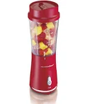 Hamilton Beach 51101R Single-Serve Blender with Travel Lid, Red