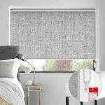 Homebox 100% Blackout Roller Window Shades,Blinds for Windows,Roll Up and Pull Down Blinds with Waterproof Fabric,Thermal Insulated,UV Protection,Grey,72" W x 72" H