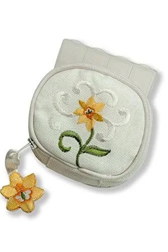 Justina Claire Pill Box Purse in a Daffodil Design