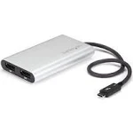 StarTech.com Thunderbolt 3 to Dual DisplayPort Adapter DP 1.4 - Dual 4K 60Hz or Single 8K/5K Thunderbolt 3 to DP Adapter - TB3 to 2X DisplayPort Monitor Video Display Adapter - Mac/Windows (TB32DP14)