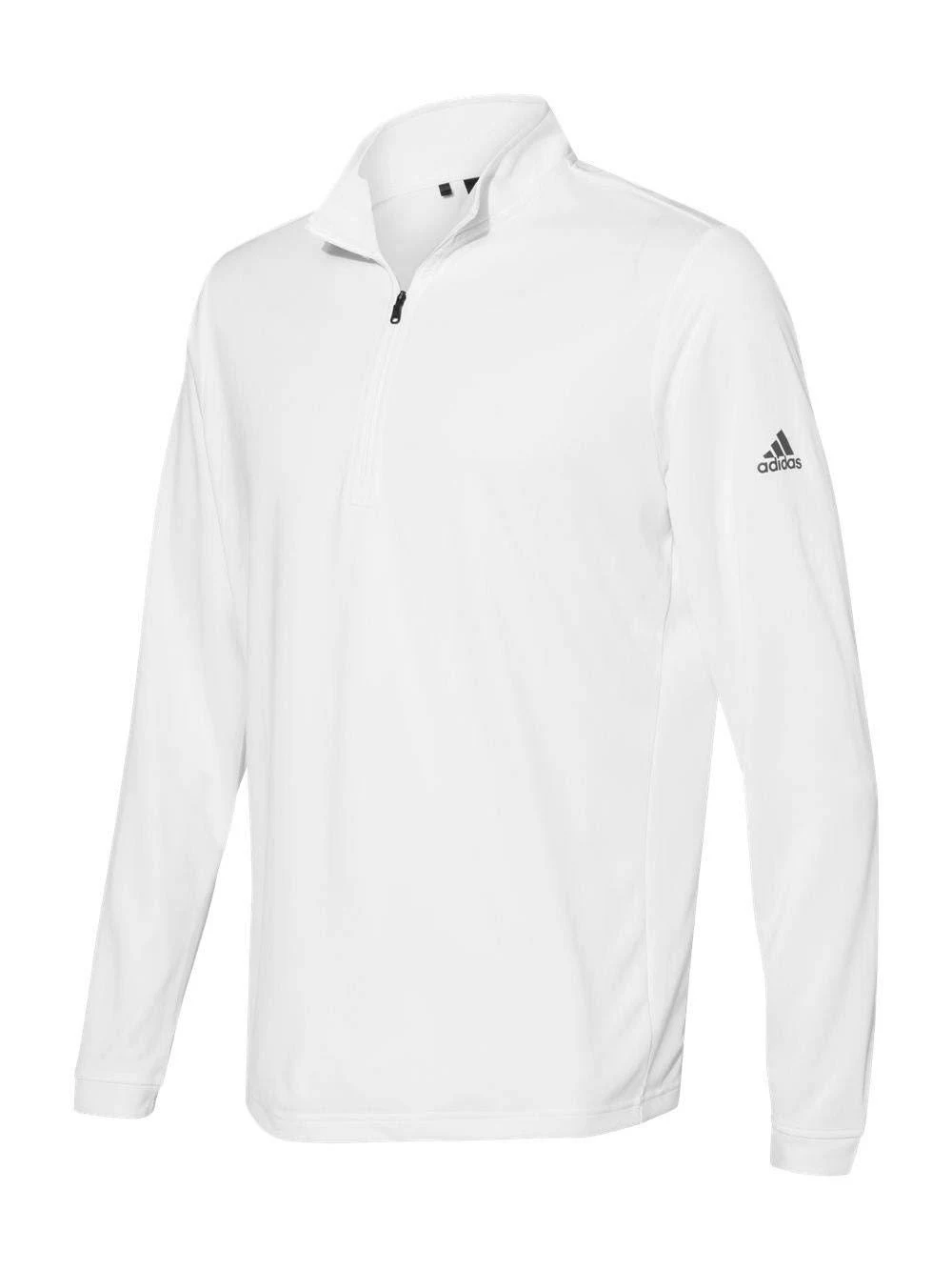 Adidas A401 Lightweight Quarter-Zip Pullover - White, S