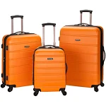 Rockland Melbourne 3-Piece Hardside Spinner Luggage Set