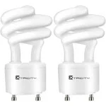 Xtricity Compact Fluorescent GU24 2 Prong Light Bulb Base, T2 Mini Spiral, 13W (60 Watt Equivalent), 2700k Soft White, 900 Lumens, CFL, 120V, UL Listed (2 Pack)