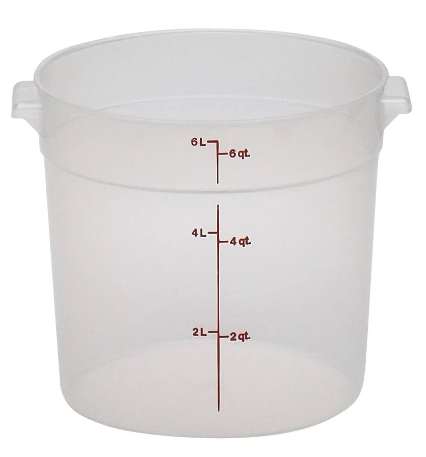 Cambro RFS6PP190 Camwear 6-Quart Round Food Storage Container with Lid