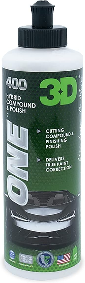 3D One Car Scratch & Swirl Remover - Rubbing Compound & Finishing Polish - Buffing Compound Swirl Remover - True Car Paint Correction 16oz.