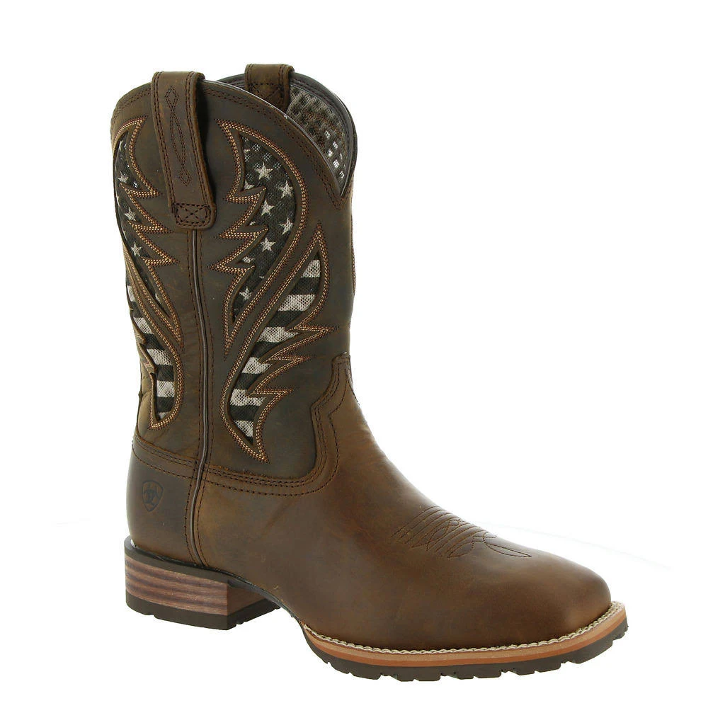 Ariat Hybrid VenTek Distressed Brown/Flag