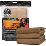 Chemical Guys MIC34403 - Workhorse Professional Microfiber Towel - 16in x 16in - Tan - 3 Pack