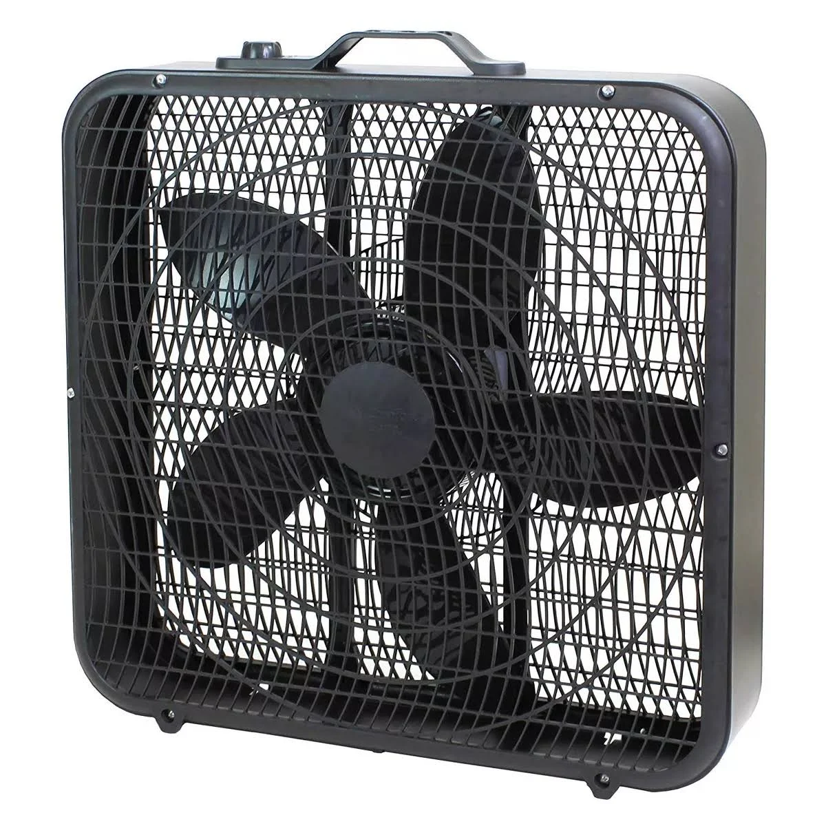 Box Fan with Carry Handle 20 inch 3 Speed Full Force Air Circulation with Air