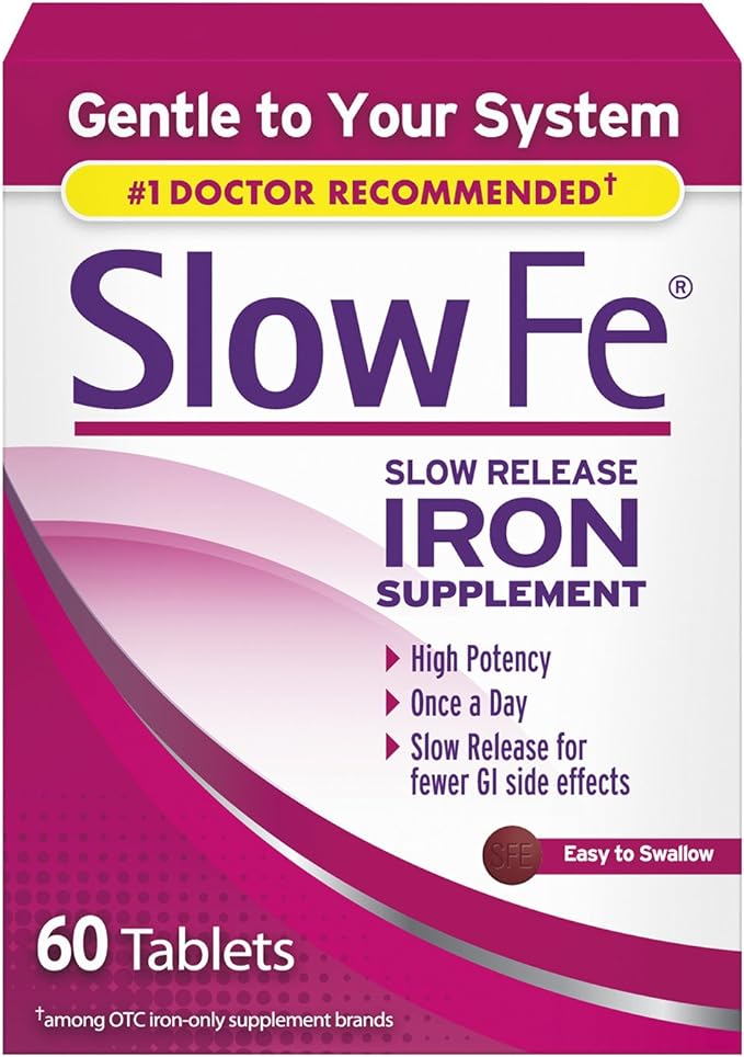 Slow Fe Slow Release Iron Supplement Tablets - 60ct