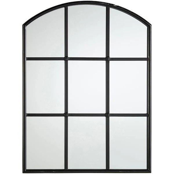 47th Main Dmr071 Black Window Pane Mirror