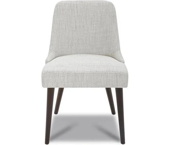 CHITA Mid-Century Modern Dining Chair, Upholstered Fabric Accent Chair,Set of 2, Ivory