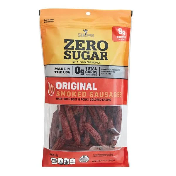 Simms Zero Sugar Original Smoked Snack Sticks