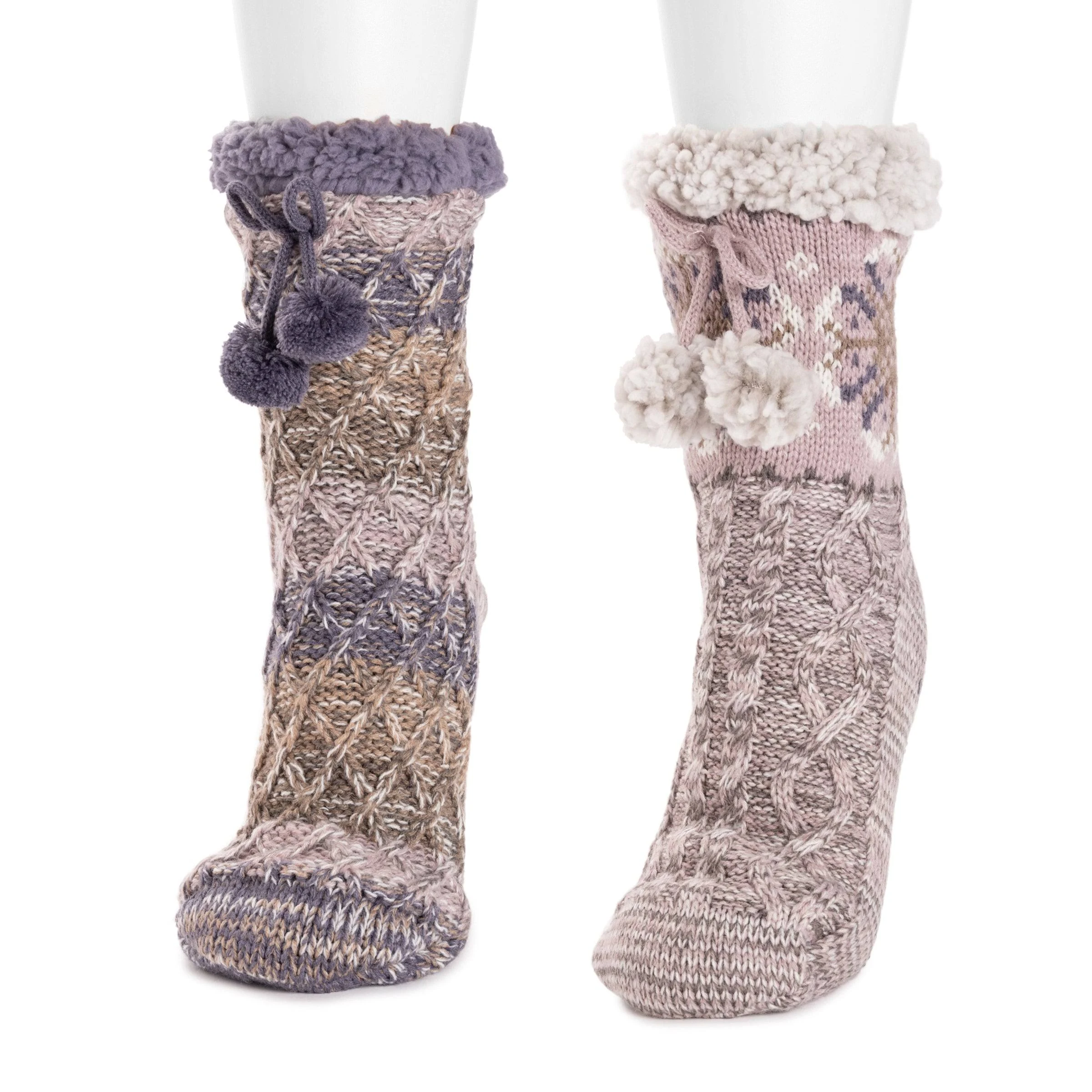 MUK LUKS Women's 2 Pair Pack Tall Cabin Socks