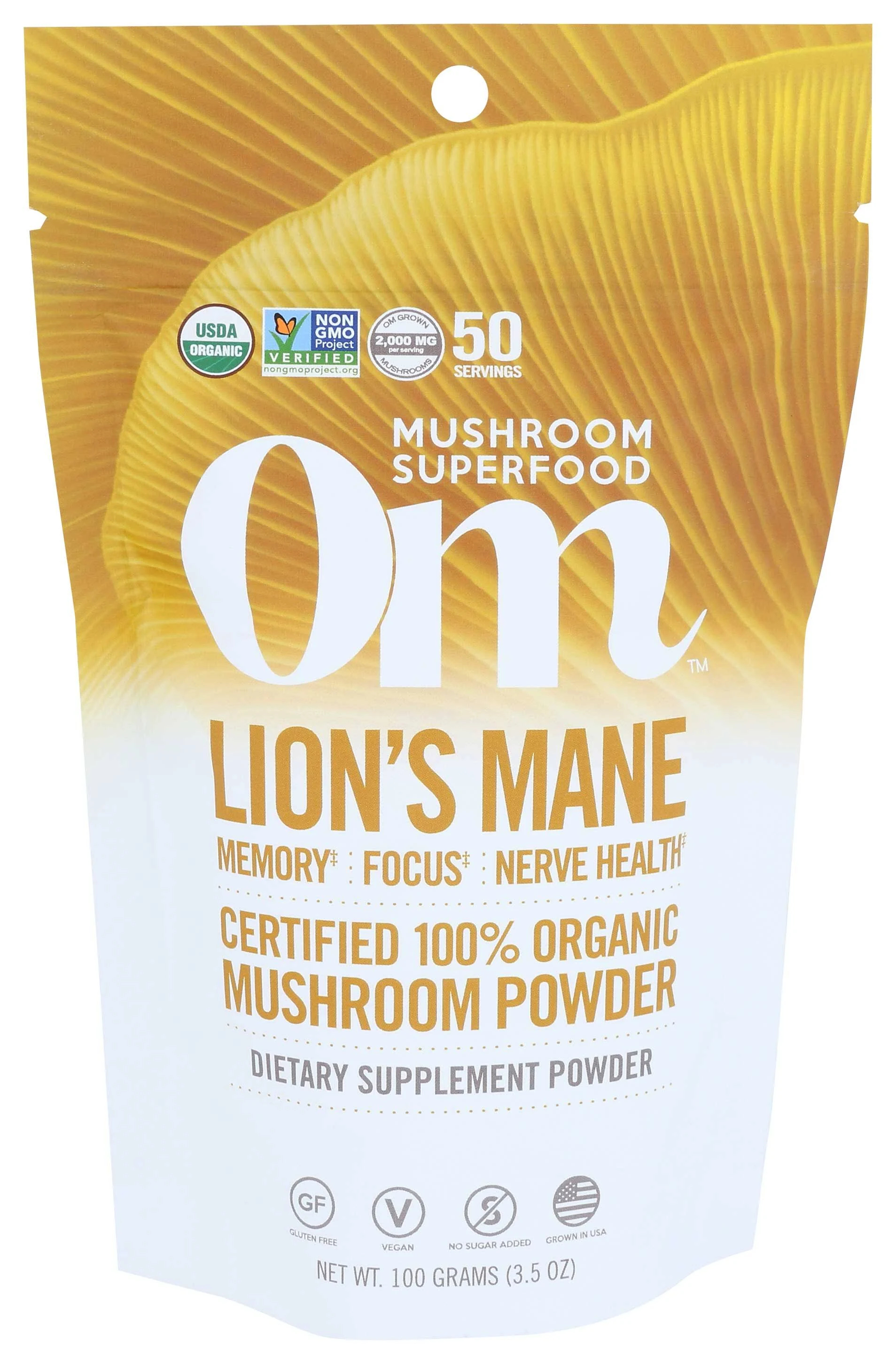 Om Lion's Mane Organic Mushroom Powder