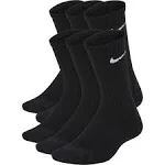 Nike Boys' 6-Pack Cushioned Crew Socks