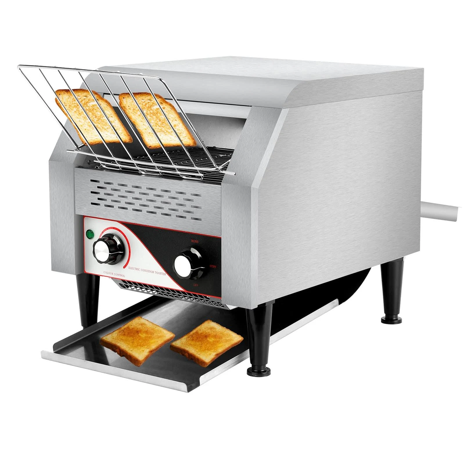 Conveyor Commercial Toaster,Electr<wbr/>ic Stainless Steel Toaster 300 Slices/H 2.2KW