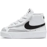 Nike Blazer Mid '77 White/Black Toddler Kids' Shoes, Size: 4