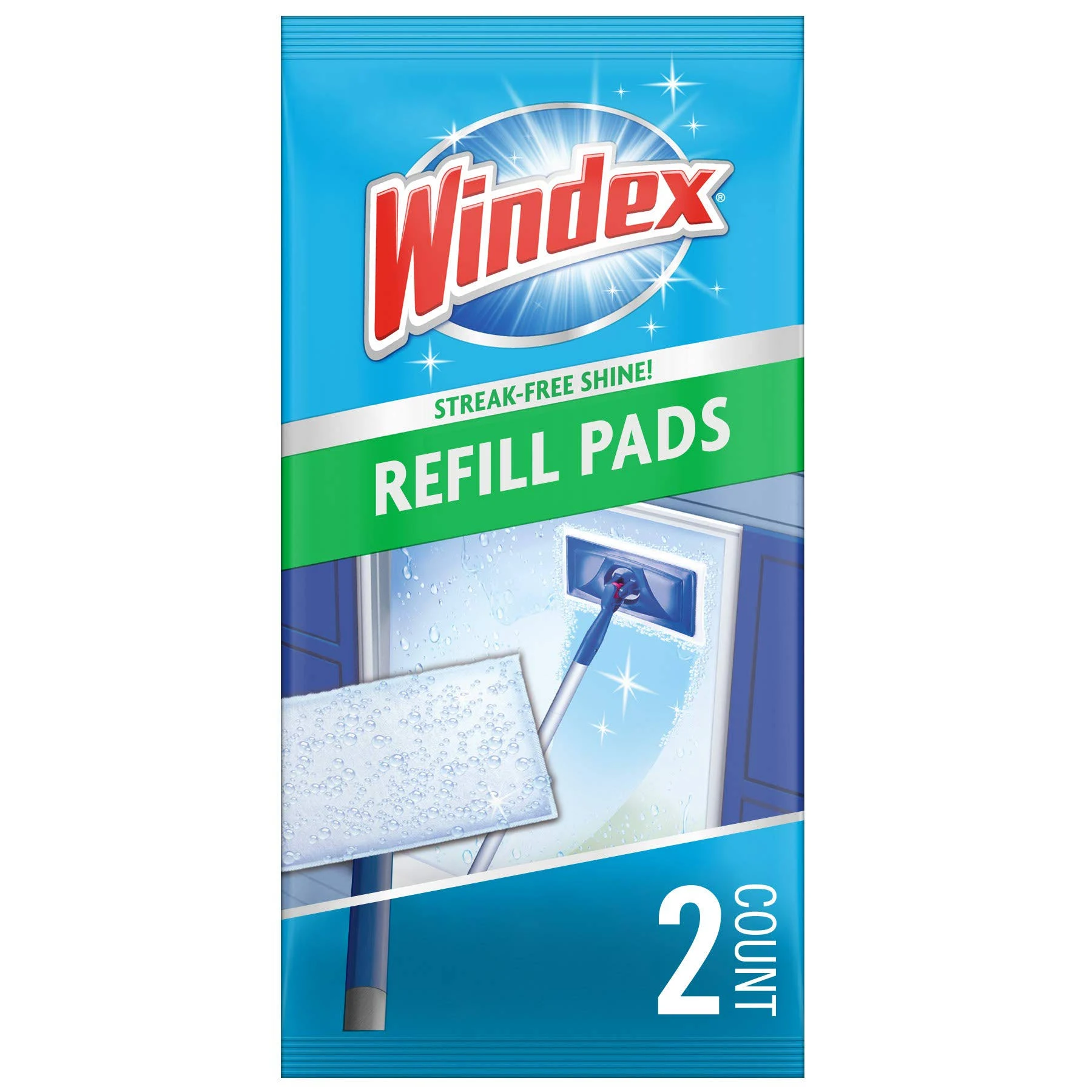 Windex Outdoor All-in One Glass Cleaning Tool Refill 2 ct