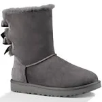 UGG Women's Bailey Suede Bow II Boots, Grey, 12