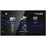 KENWOOD DMX129BT 6.8 Inch LCD Touchscreen Digital Media Car Stereo, Bluetooth Audio and Hands Free Calling, Double Din | Plus KENWOOD CMOS-230LP Universal Backup Camera