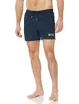 BOSS Men's Standard Metallic Logo Swim Trunks