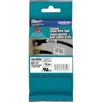 Brother TZEFX251 1" Black on White Flexible ID Tape