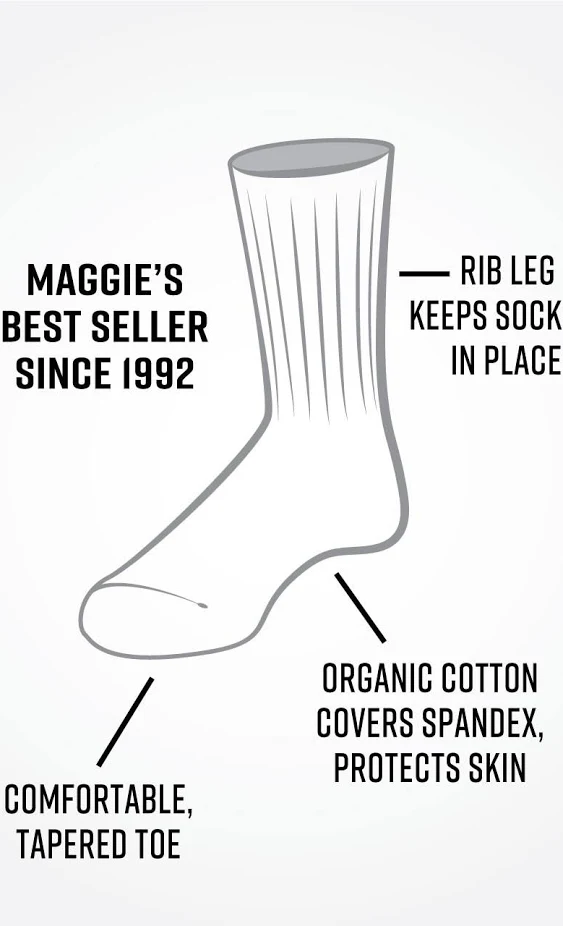 Maggie's Organics Crew Socks