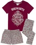 Harry Potter Pyjamas For Girls | Hogwarts Crest Glitter Print Long Leg Pyjamas | Magical Merchandise