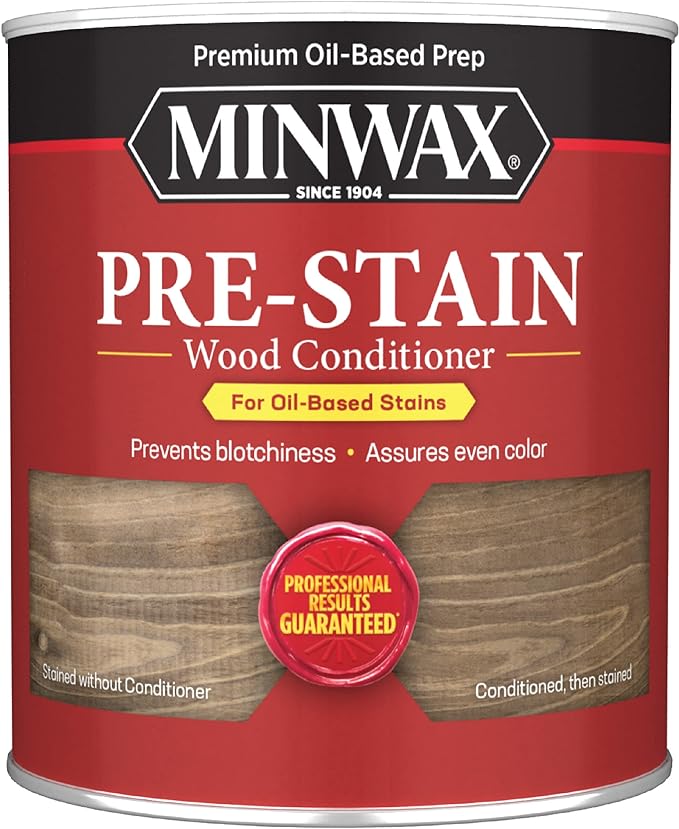 1 Pc, Minwax Pre-Stain Wood Conditioner Oil-Based Pre-Stain Wood Conditioner 1 Qt