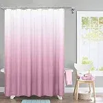 jinchan Fabric Ombre Pink Shower Curtain for Bathroom Waterproof Bath Curtains Set with Hooks Peach Gradual Color Design 70x72 inches Shower Curtain Girly for Stall