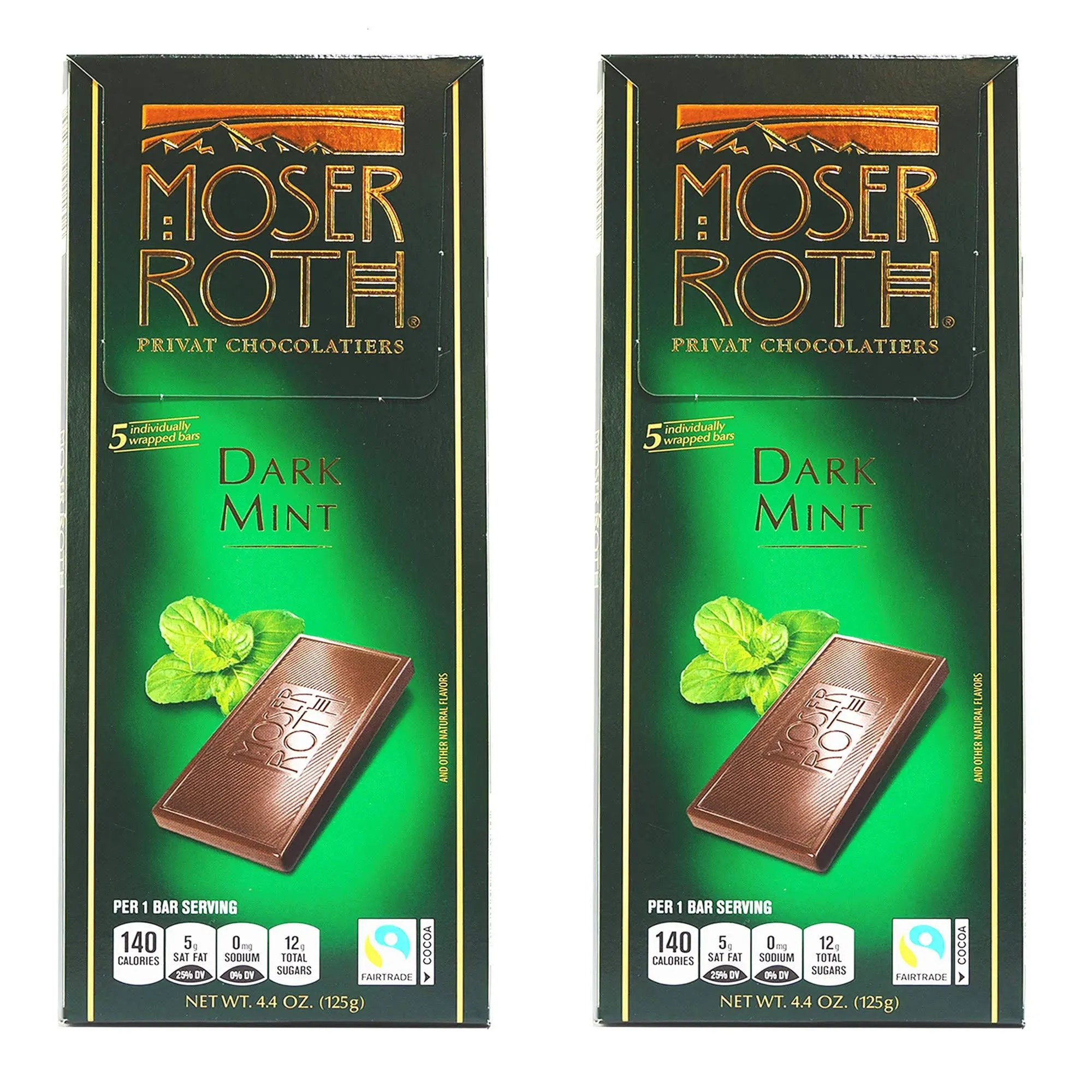 Moser Roth German Dark Chocolate/Sea Salt, Lot of (3) Bars 4.4 oz each