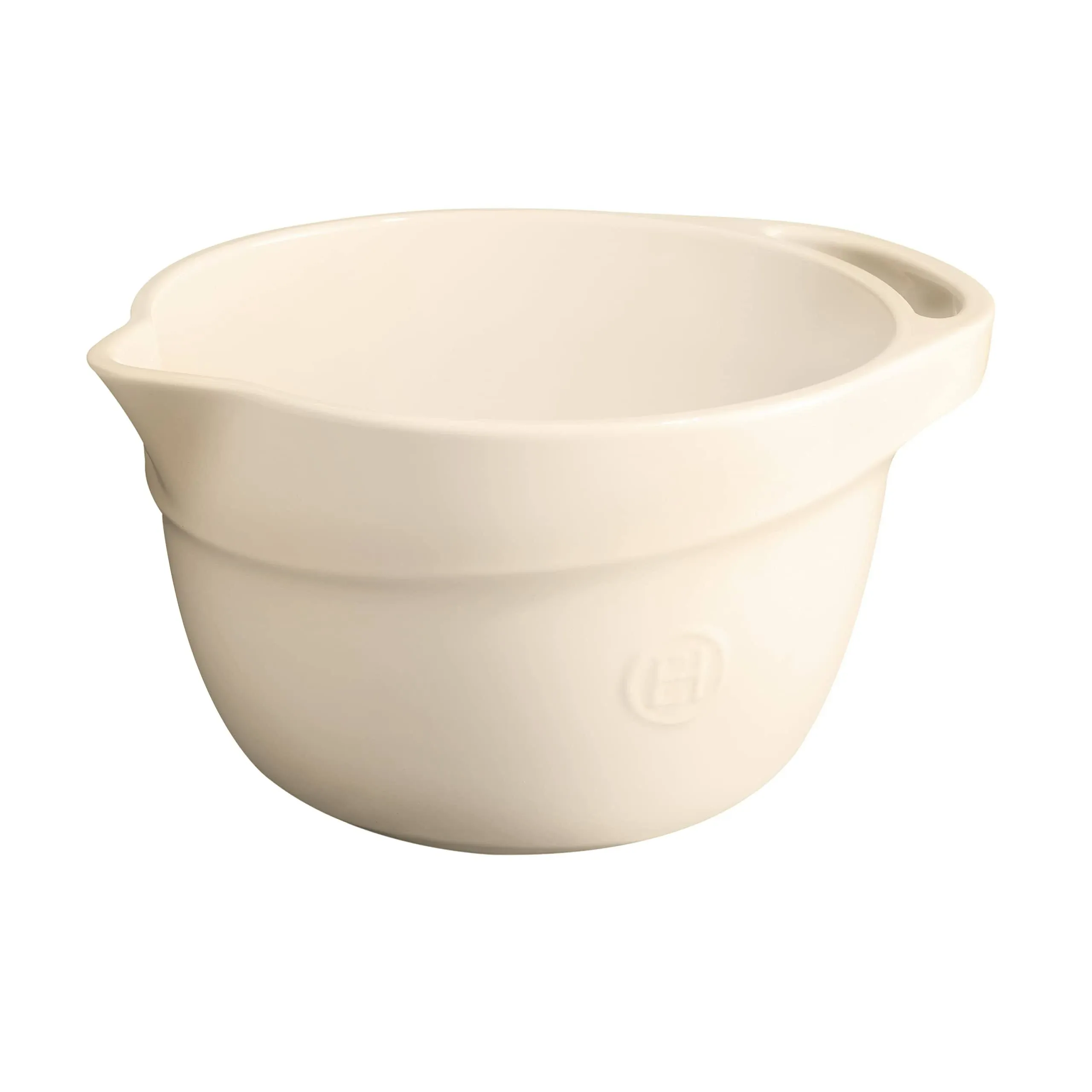 Emile Henry Large Mixing Bowl, 11.5" x 9.2" x 6.3", Clay