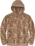 Carhartt Men's Loose Fit Midweight Camo Graphic Sweatshirt Flaxseed Tree Camo / Large