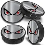 4 x 60mm - 56mm Universal Black Silver Rims Alloy Wheel Center Hub Centre Caps