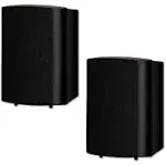 Theater Solutions TS425ODB Indoor or Outdoor Speakers Weatherproof Mountable Black Pair,4.25-Inch