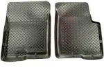 Husky Liners Classic Style Series | 1980 - 1996 Ford Bronco/Ford F-150, 1980 - 1997 Ford F-250/F350 | Front Floor Liners, Black | 33001