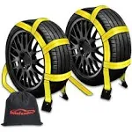 2 Pack Tire Basket Straps Wrecker Car Hauler Truck Tow Dolly Tire Wheel Tie Down