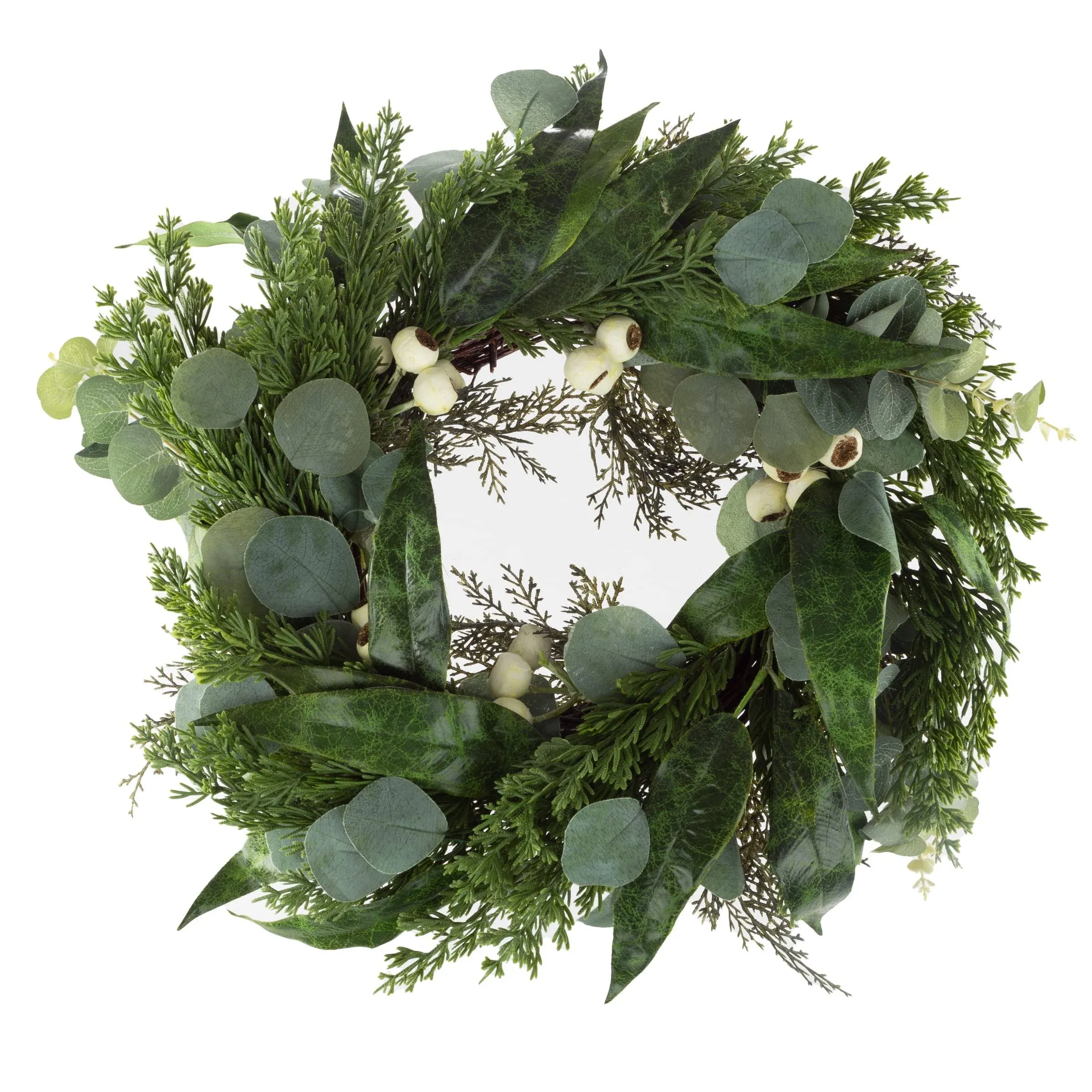 Eucalyptus Wreath - 20-Inch Artificial Spring, Summer, or Fall Wreath for Home Decor - Wreaths for Indoors or Covered Patio Use Only by Pure Garden