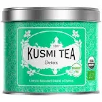 Kusmi Tea - Detox - Organic Blend of Green Tea, Mate & Lemon - Lemongrass, Rose Hip and Lemon Flavours - Enjoy Hot or Iced - Exotic Infusion Perfect for Tea Lovers - 20 Tea Bags