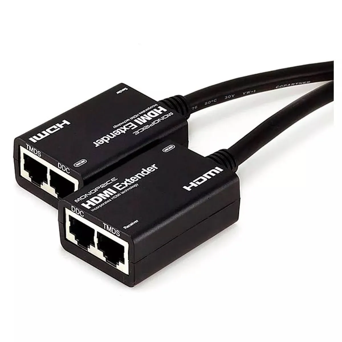 Monoprice 98' Cat5e/Cat6 HDMI Extender, Black 8121