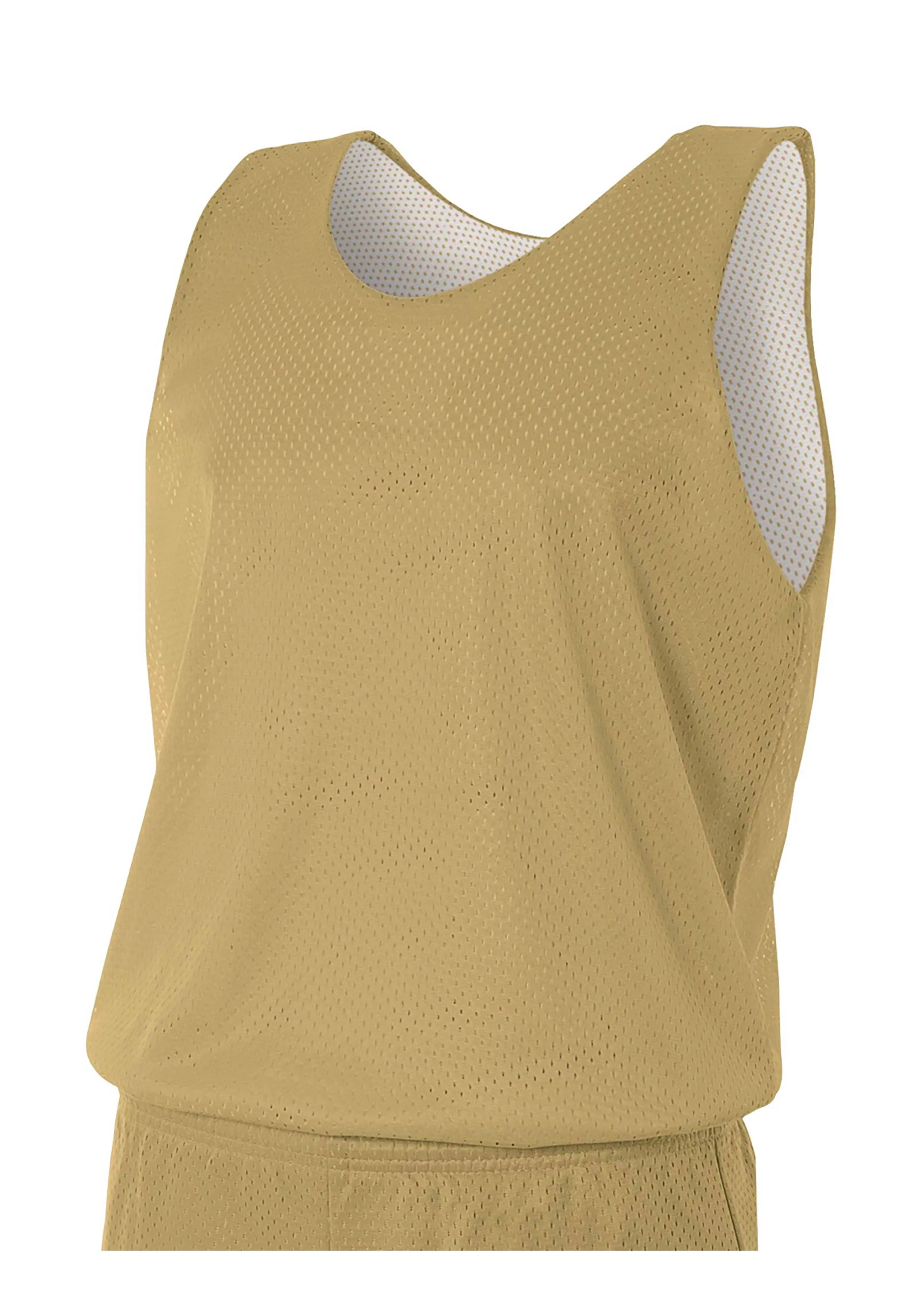 A4 NF1270 Men Reversible Mesh Tank Vegas Gold/White S