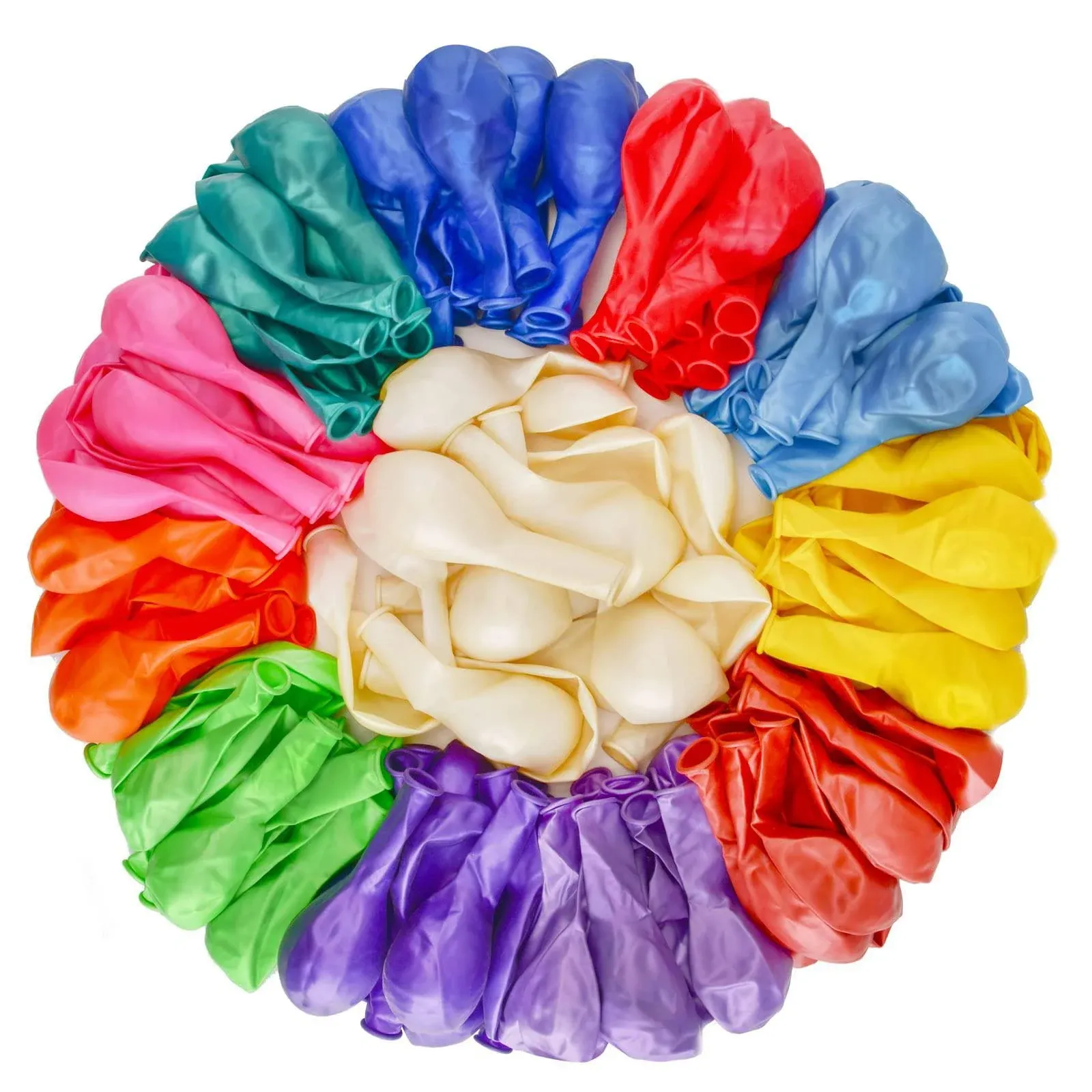 USCNC 180 PCS Balloons 12 Inches Rainbow Latex Balloons, Assorted Bright Colors, Bulk Pack of Strong Latex Balloons for Birthday, Party, Wedding, Christmas, Anniversary and Vacation