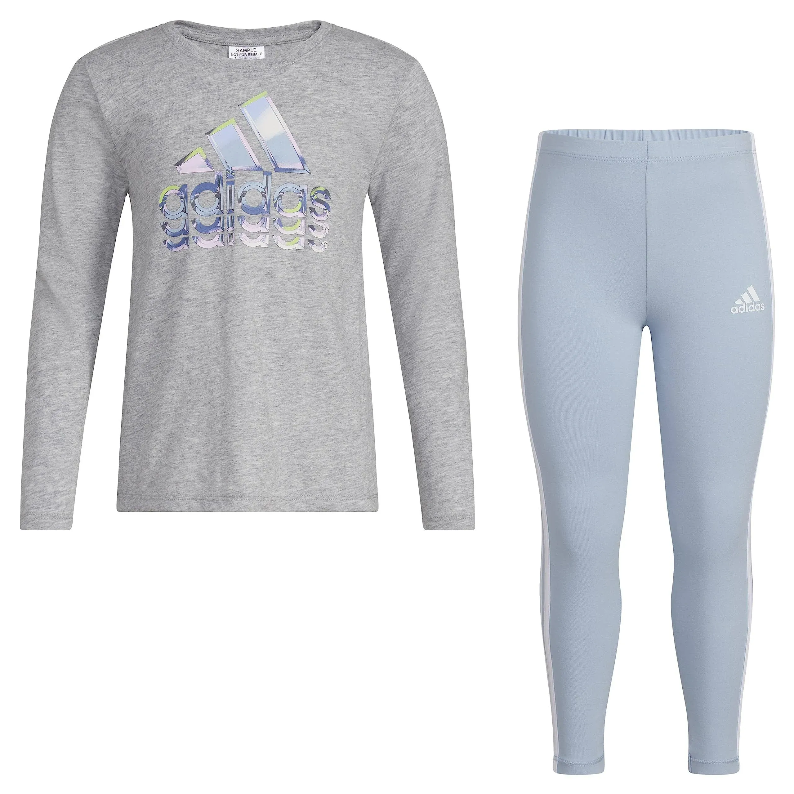 adidas 2-Piece Long Sleeve Swing Graphic T-shirt and Legging Set