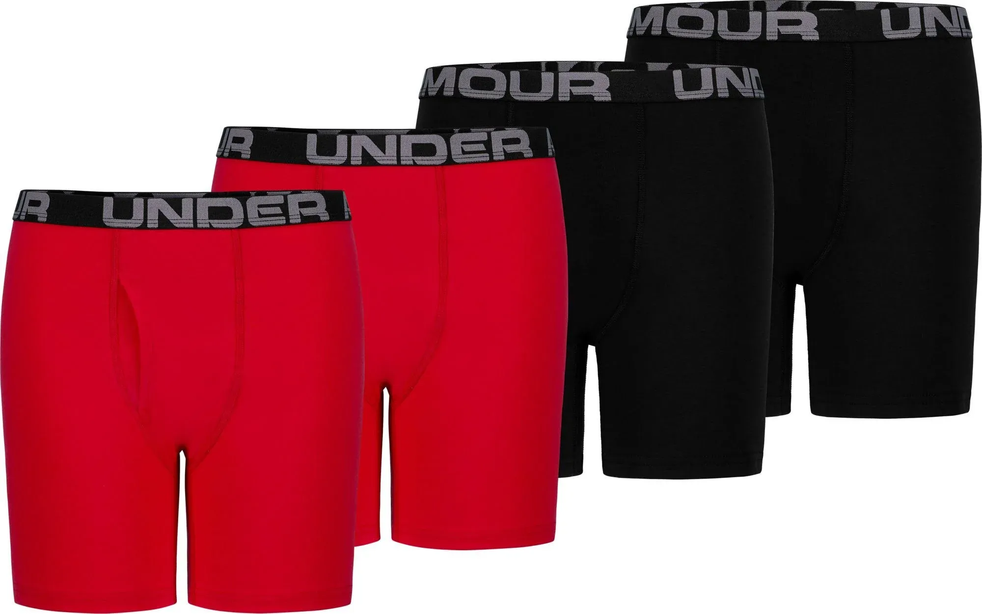 Under Armour Boys' 4-Pack Cotton Boxer Briefs