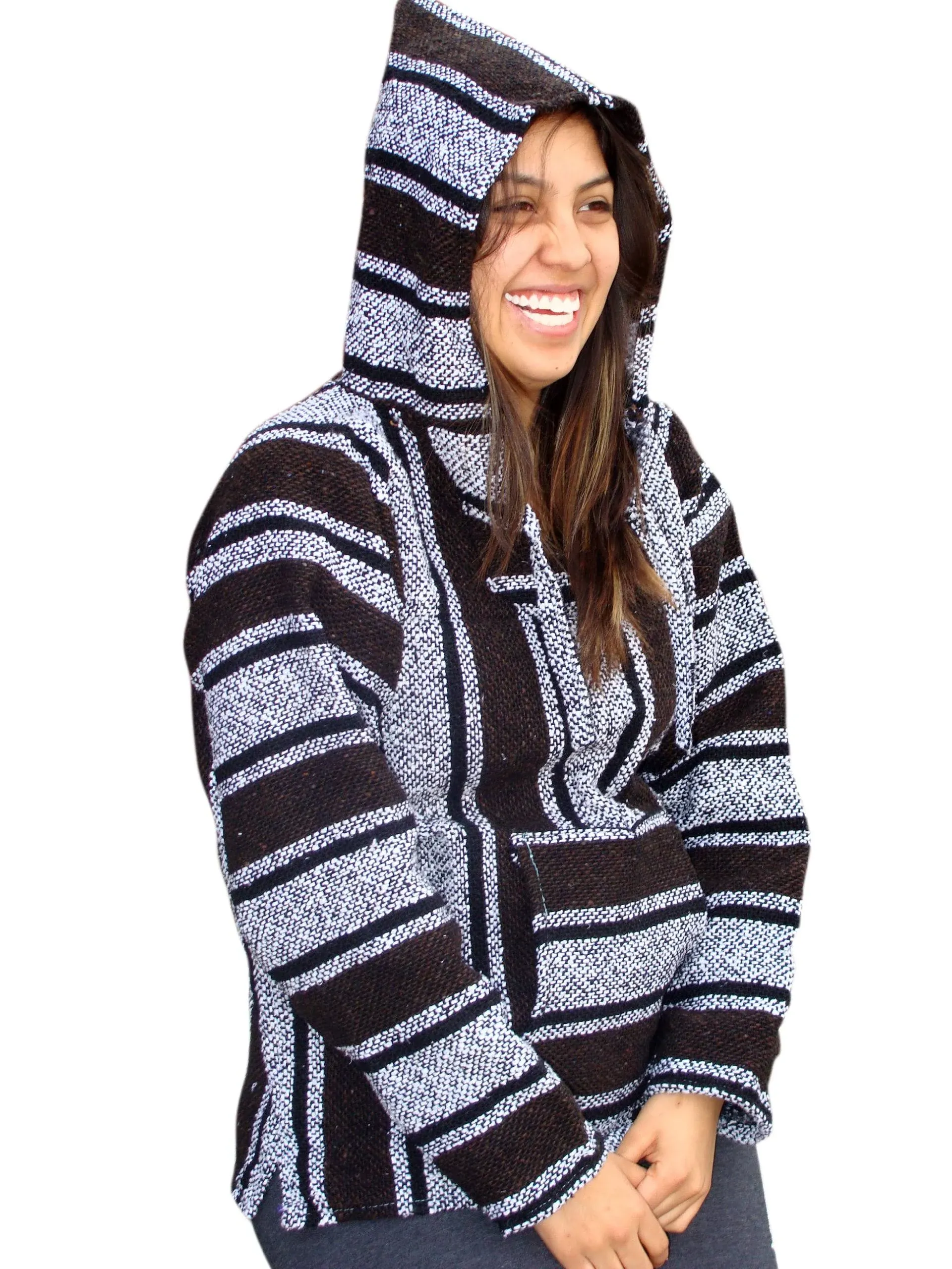 #500 Baja Hoodie Original Mexican Drug Rug 100% Recycled Fibers Jacket Assortment