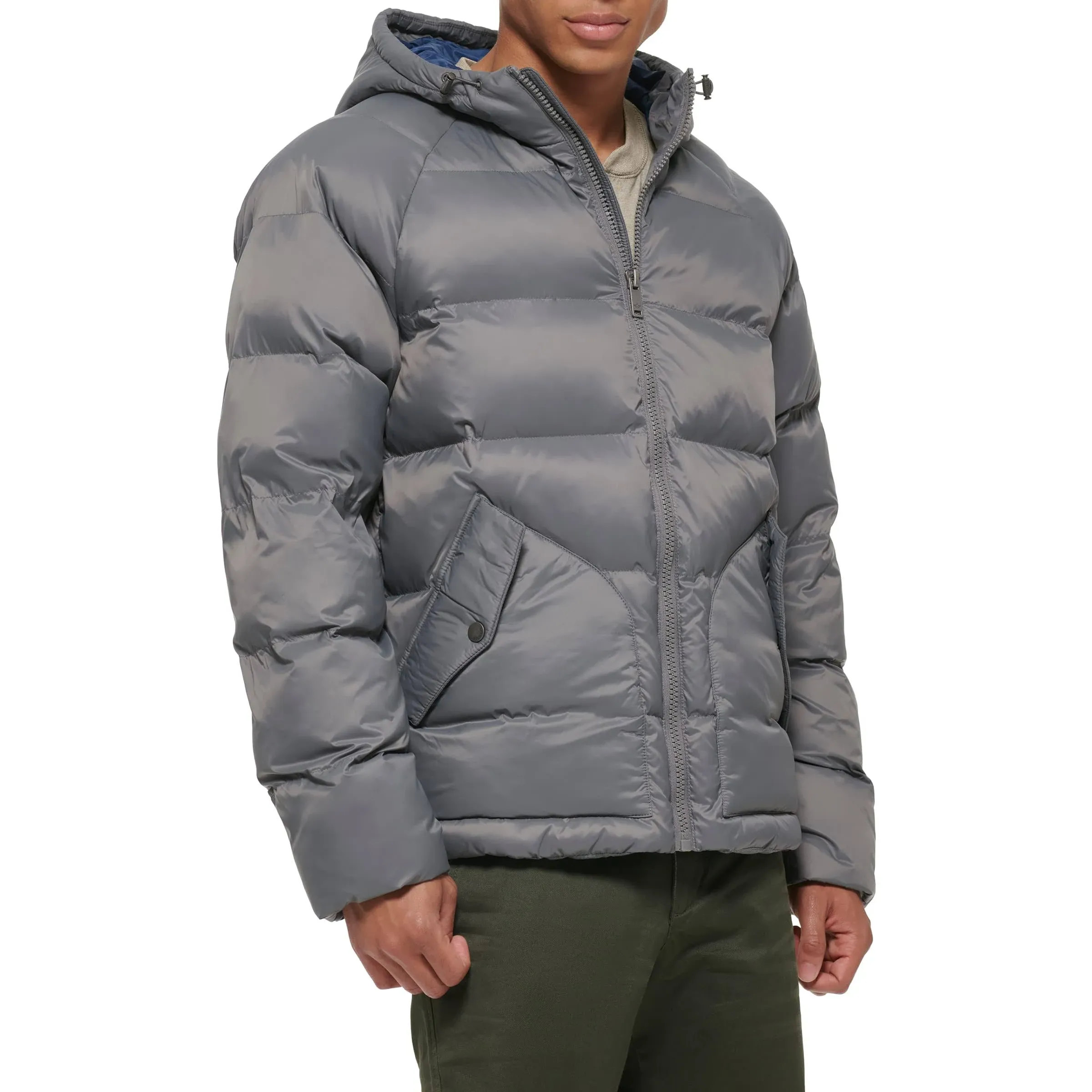 Dockers Men's Recycled Quilted Hooded Puffer Jacket