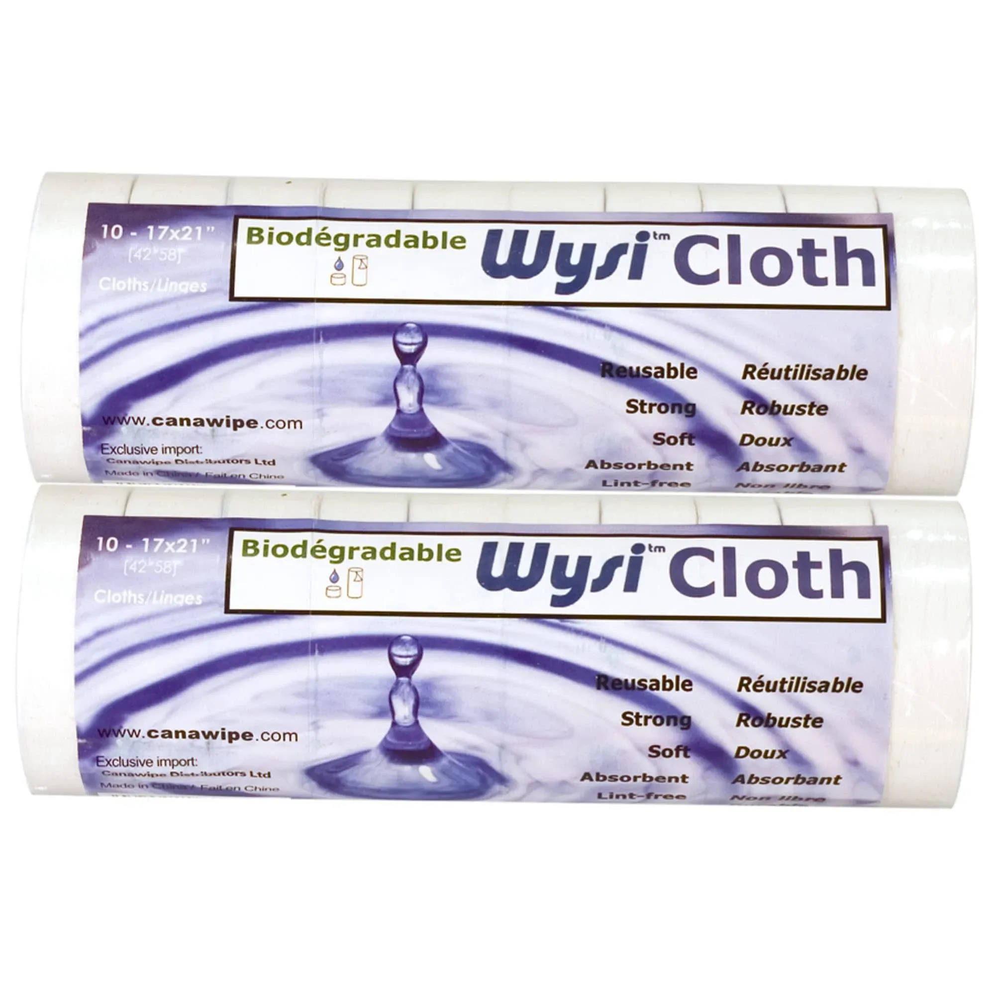 Wysi Expandable Multi-Purpose Wash Cloths Just Add Water 2 Rolls of 10 Pucks